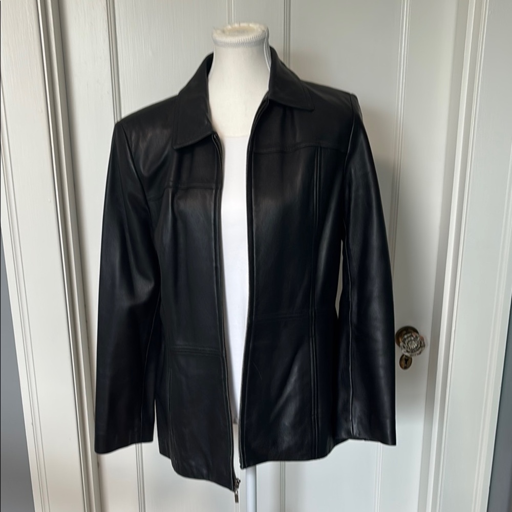 Valerie Stevens Black Leather Jacket - Vintage 90’s